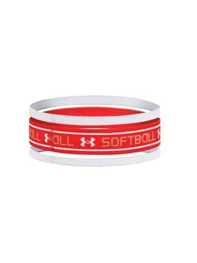 Under Armour Softball Headbands 3-Pack in Red and White
